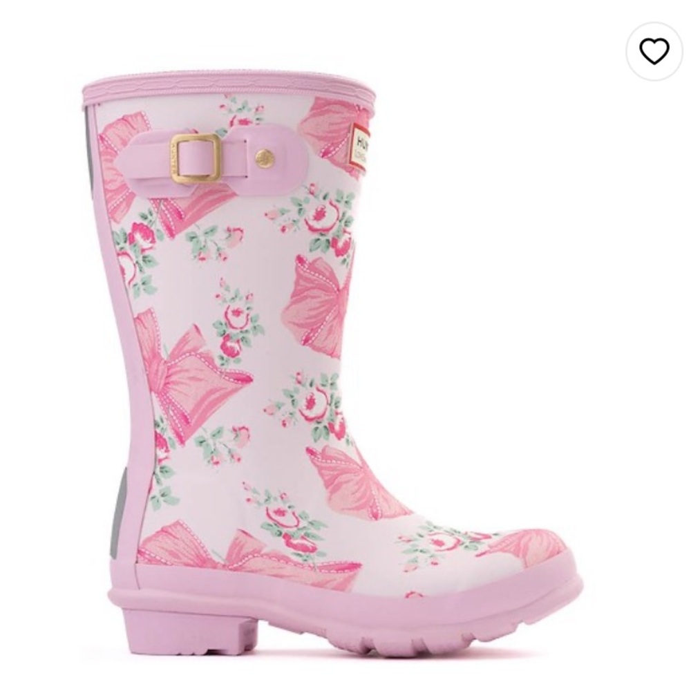 Hunter LoveShackFancy Original Rain Boot Little / Big Kid Rose Beaux Mint Pink